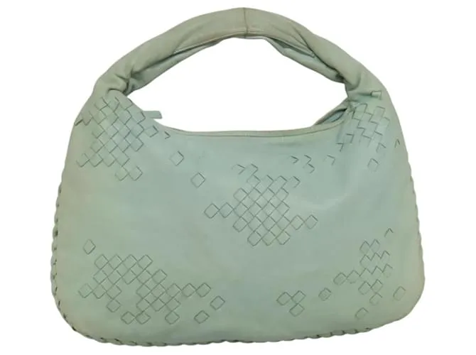 Autre Marque BORSA A SPALLA Hobo INTRECCIATO Bottega Veneta in Pelle Azzurra Auth ep8030 Blu chiaro