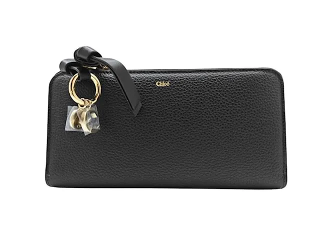 Portafoglio in pelle lungo Chloé Nero