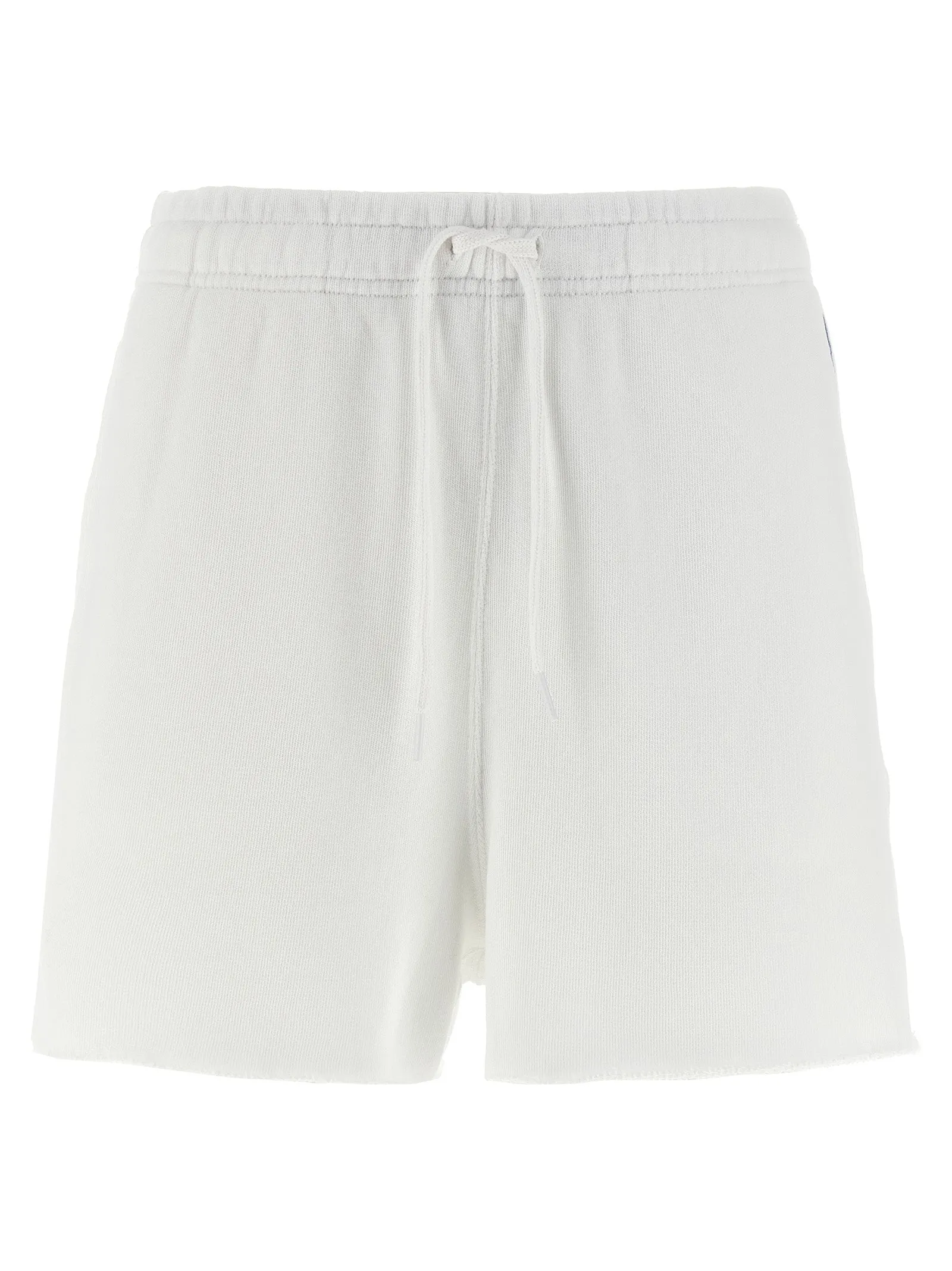Logo Embroidery Shorts Bermuda E Short Bianco