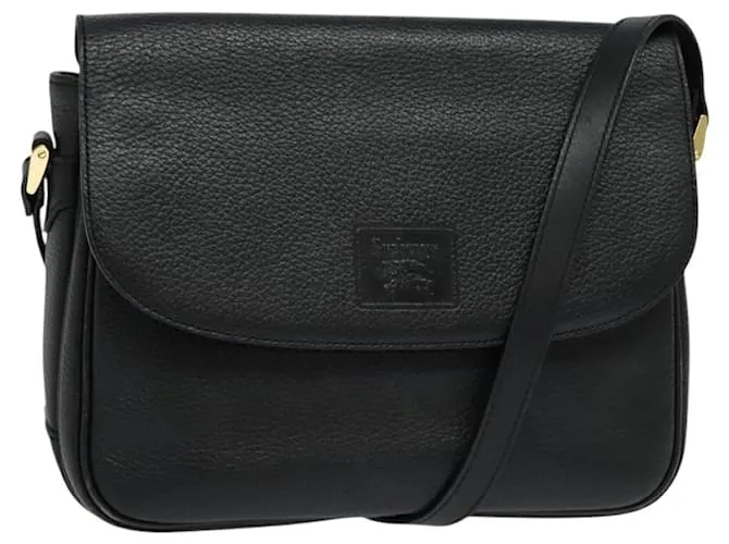 Autre Marque Borsa a Spalla Burberrys in Pelle Nera e Oro Auth BA613 Nero D'oro