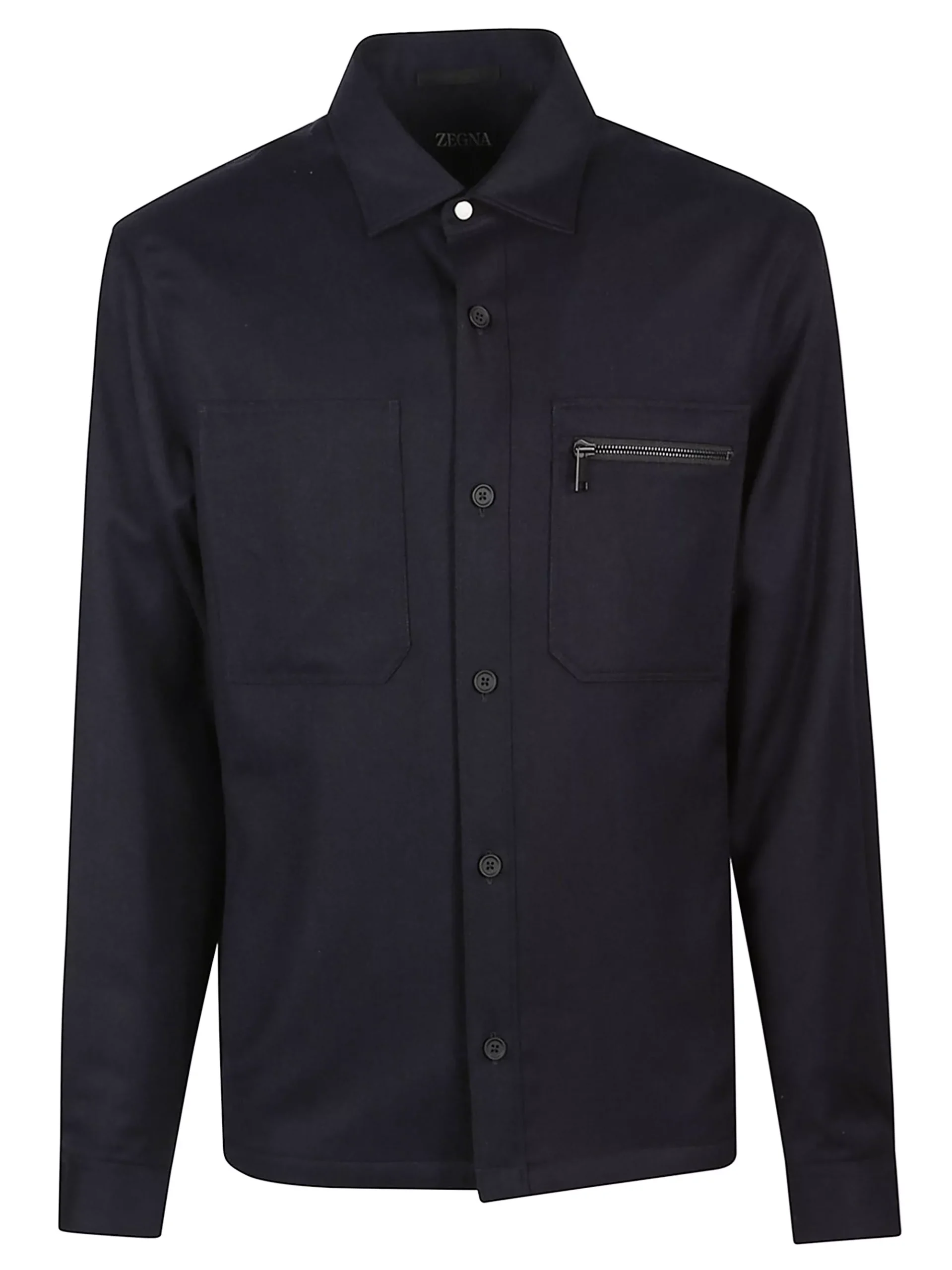 Camicia over in lana di Zegna