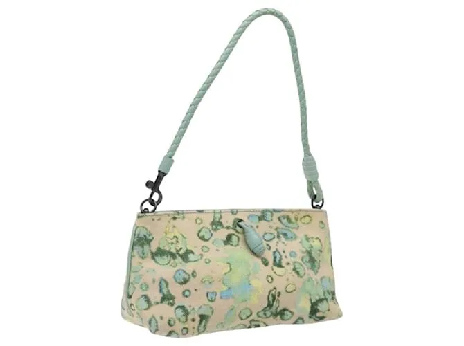 Autre Marque BAGUE VENETA Borsa a Spalla in Tela Outlet Menta Auth MX236