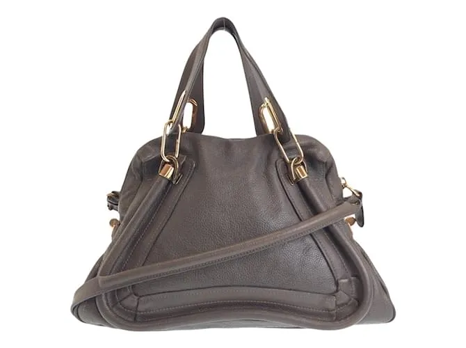 Borsa in pelle marrone Chloé Paraty