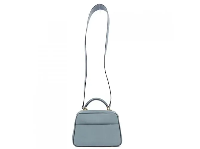 Borsa in pelle blu Valextra