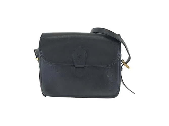 Borsa a spalla vintage in pelle nera Yves Saint Laurent Nero