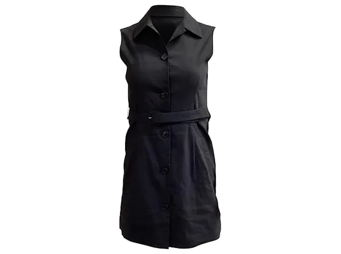 Abito Mini Theory in Lino Nero