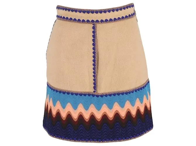 Gonna Mini Missoni in Rayon Beige Multicolore