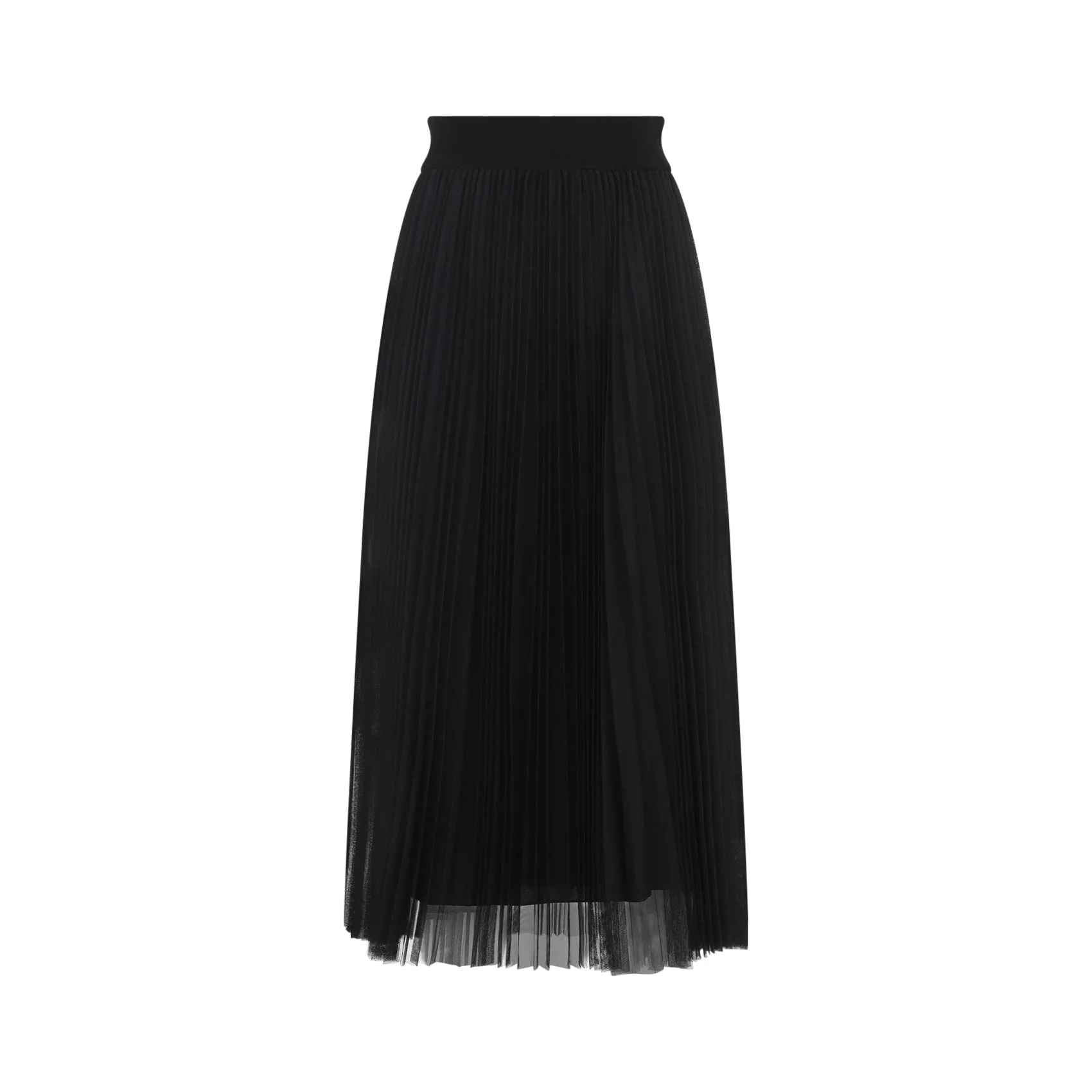 Black Tulle Midi Skirt