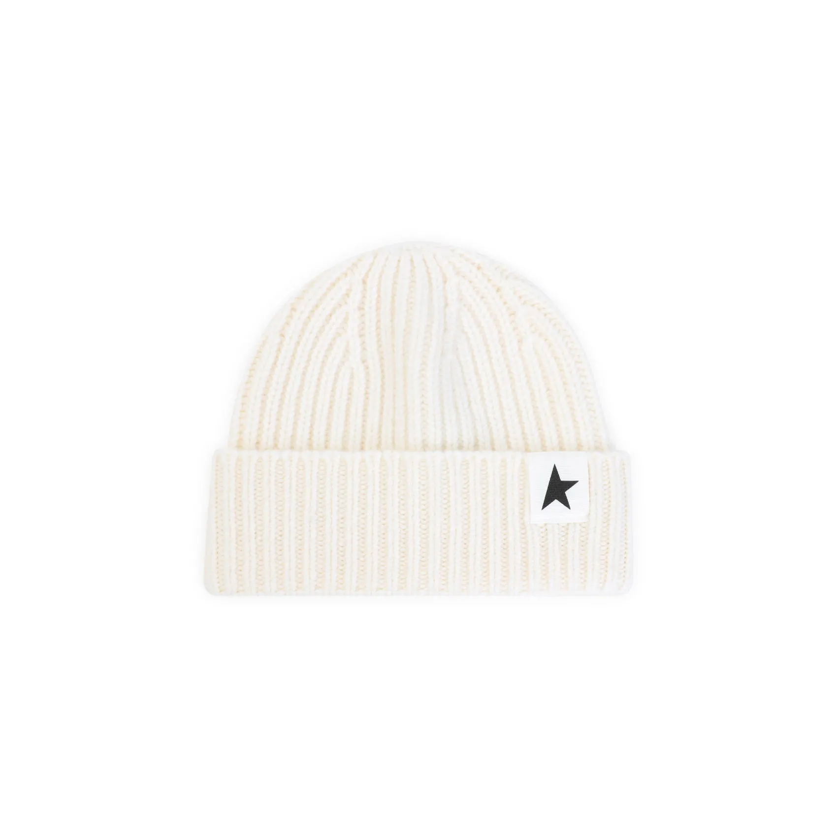 White Wool Star Beanie