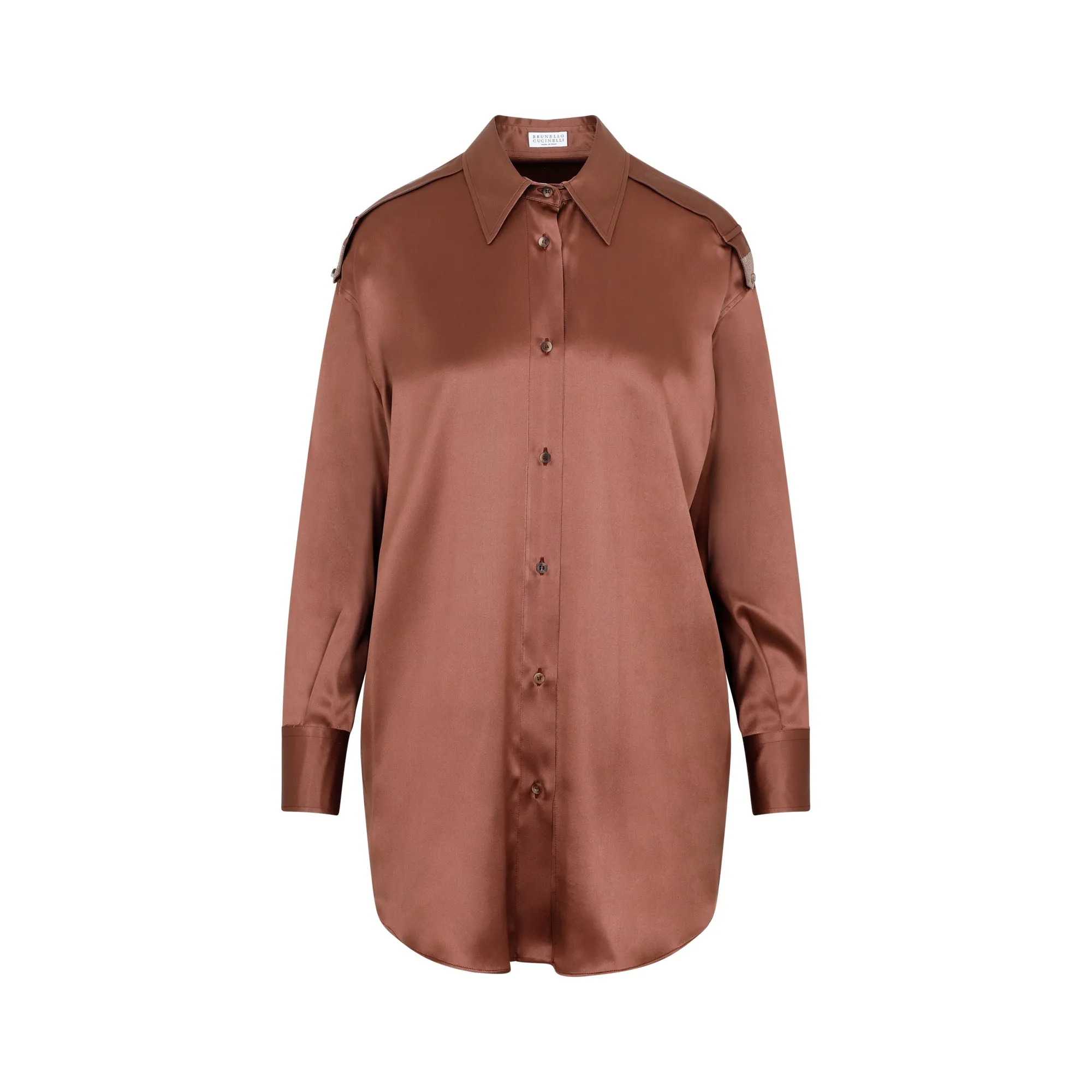 Brown Silk Shirt