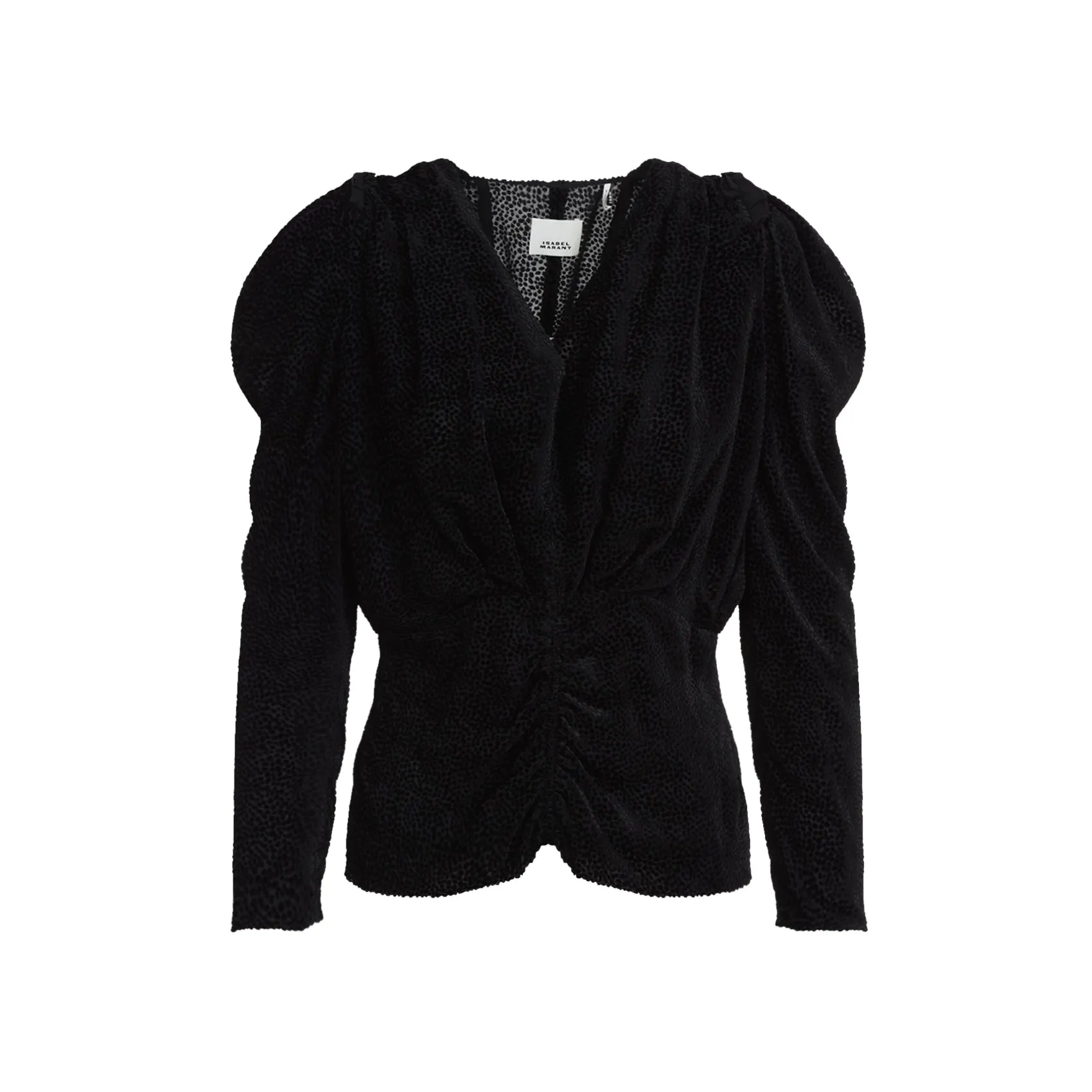 Black Marlin Silk Blouse