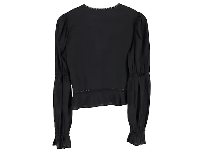 Blusa Meadowlark di Reformation in cotone nero