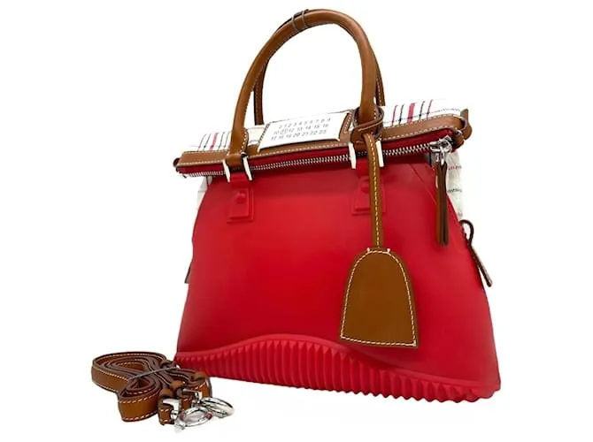 Maison Martin Margiela Borsa 2WAY 5AC di Maison Margiela Bianco Rosso