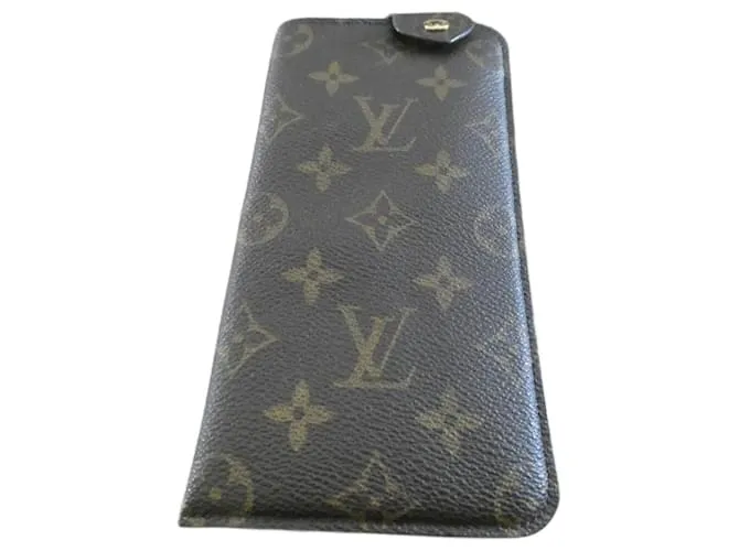 astuccio per occhiali Louis Vuitton Marrone