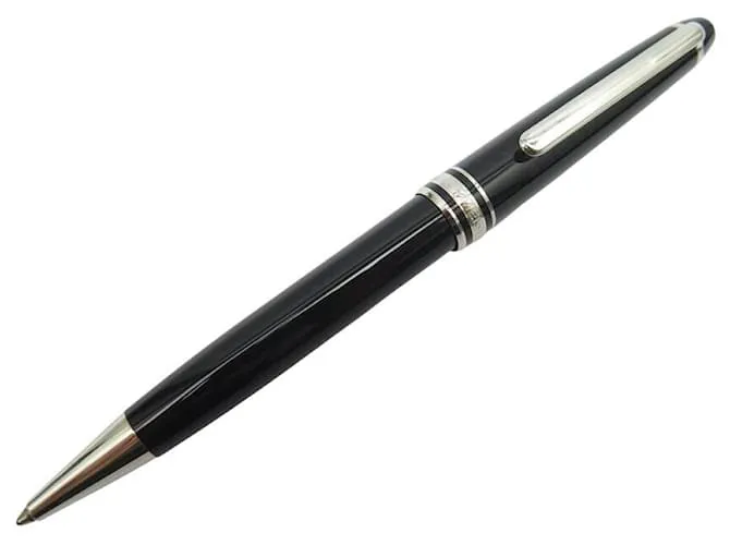 NUOVO PENNA A SFERA MONTBLANC MEISTERSTÜCK CLASSICO PLATINO MB2866 Nero