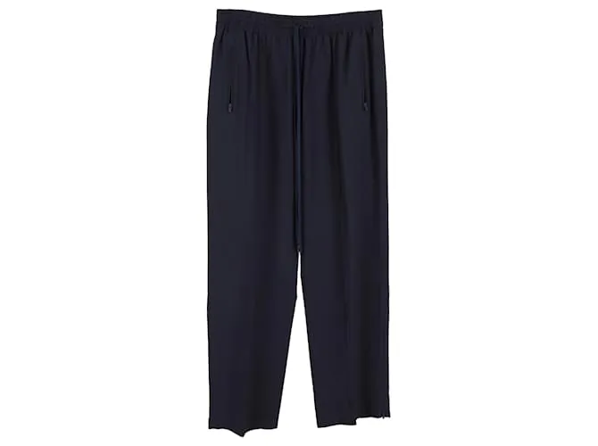 Pantaloni con coulisse Chloé in poliestere blu navy