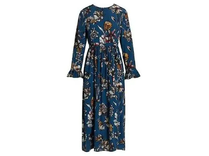 Max Mara Abito in seta Tonio di MaxMara Blu Multicolore