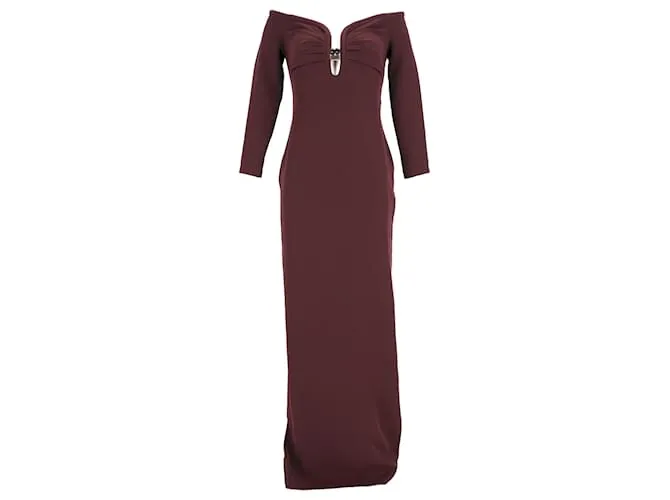 Abito Cady impreziosito di Roland Mouret in acetato bordeaux Bordò