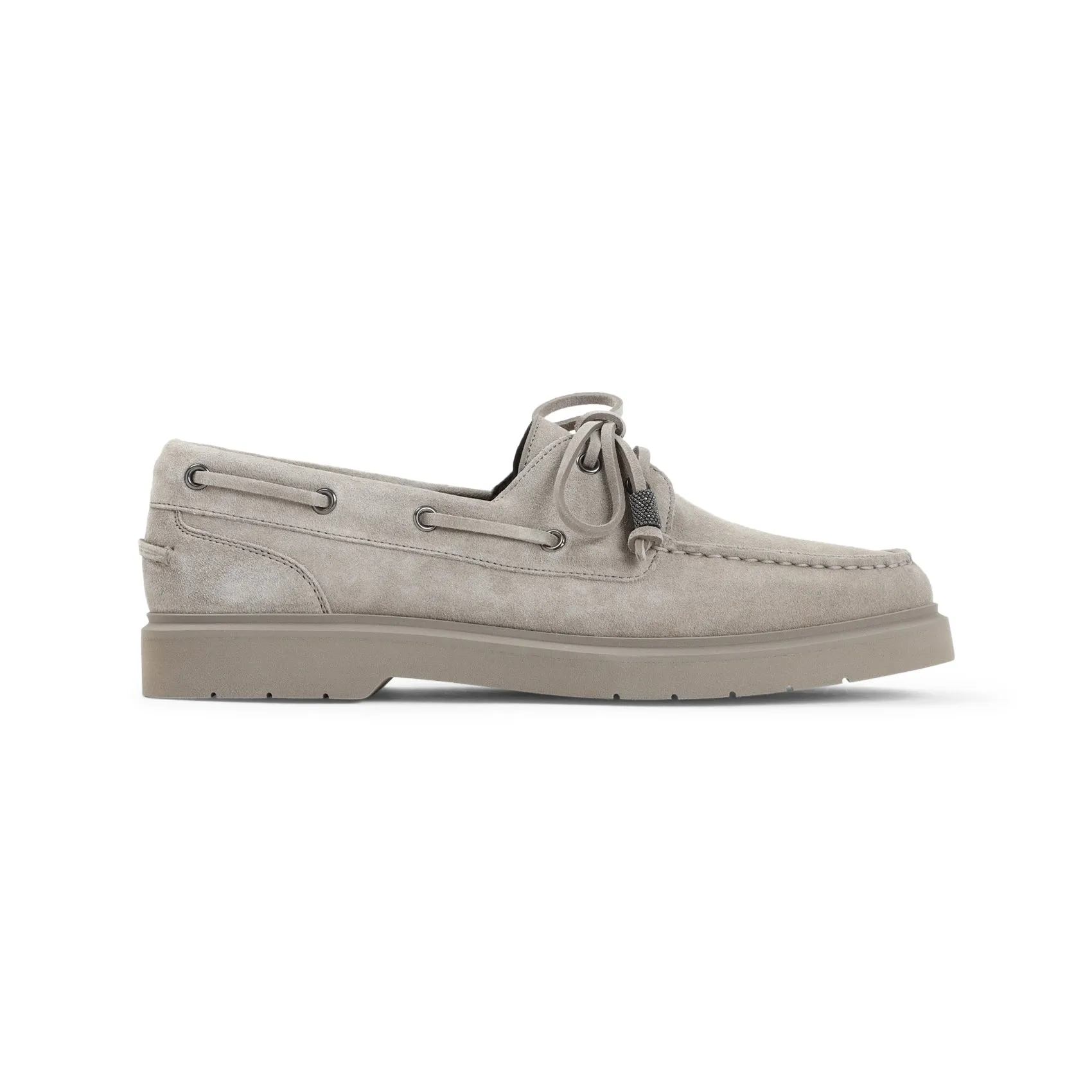 Grey Sail Suede Leather Loafers