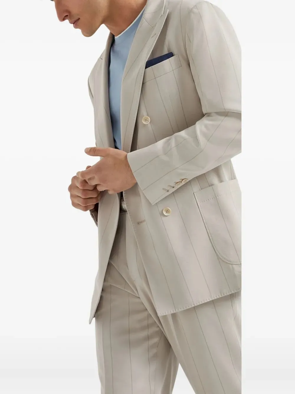 Beige Cotton Bermuda