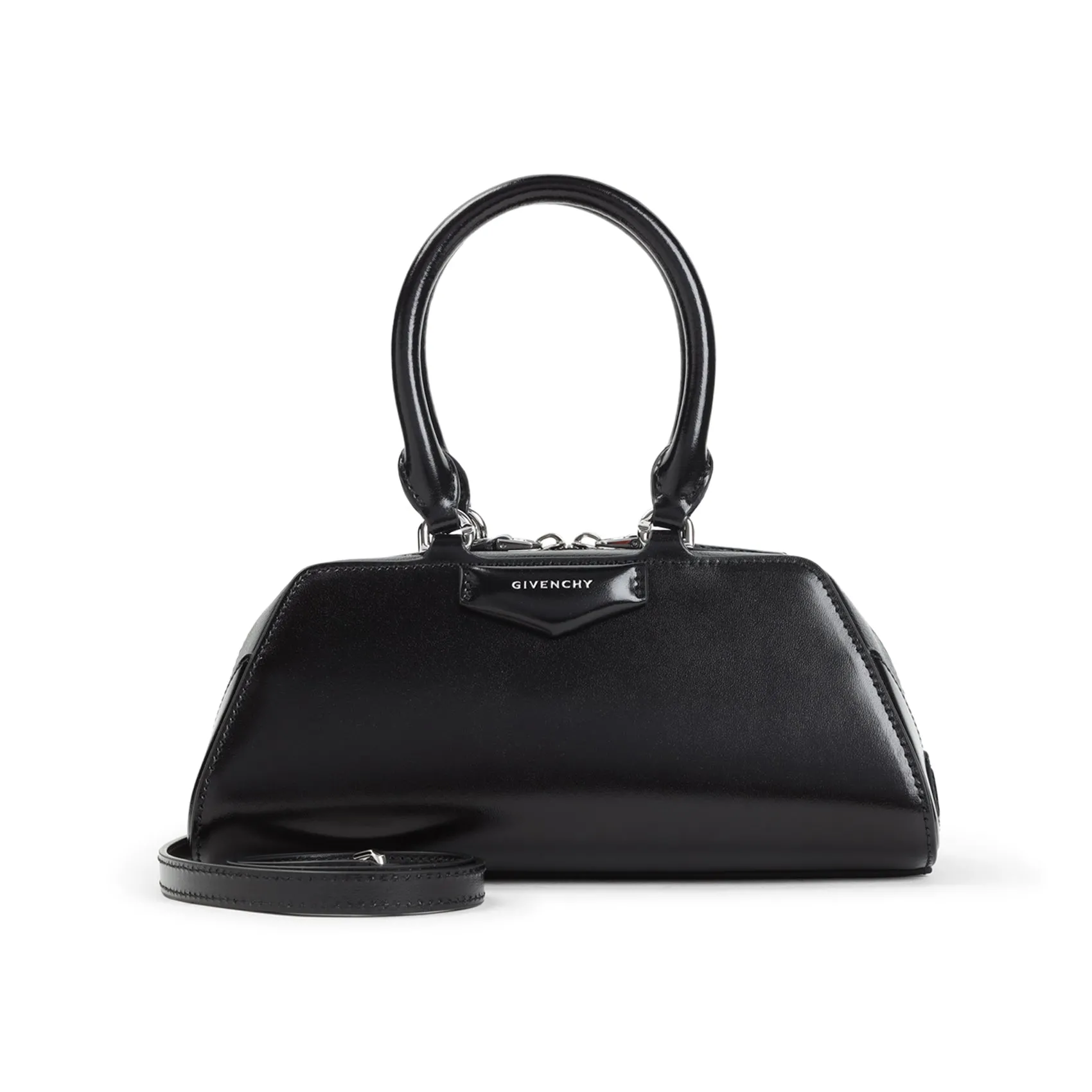 Black Calf Leather Antigona Ew Mini Handbag