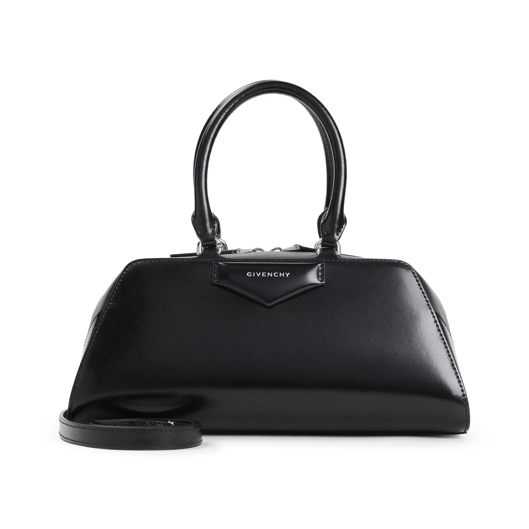 Black Calf Leather Antigona Ew Small Handbag