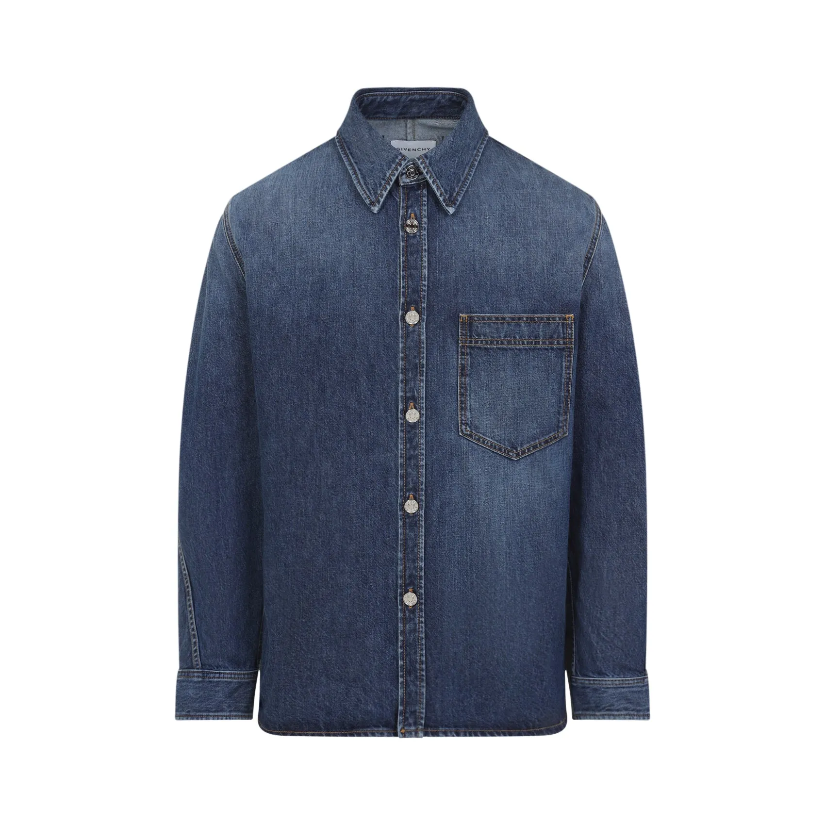 Dark Blue Cotton Overshirt