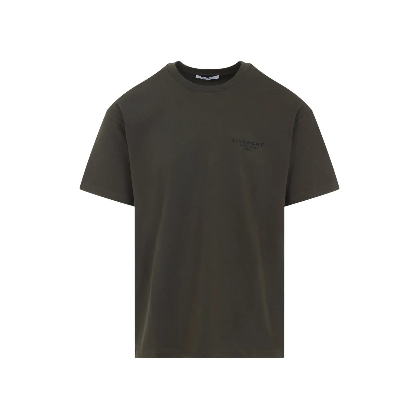 Khaki Green Cotton T-Shirt