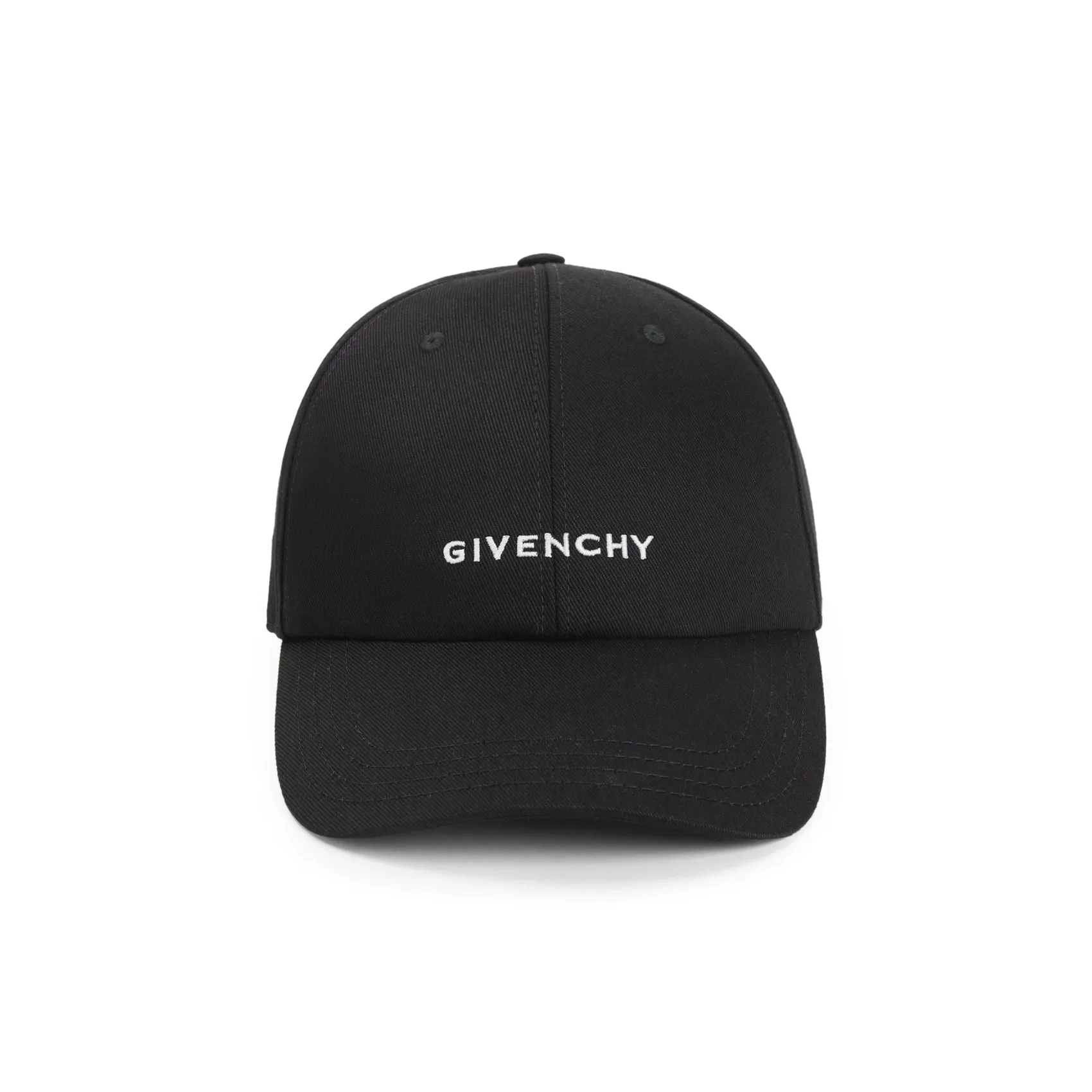 Black Cotton Curved Cap