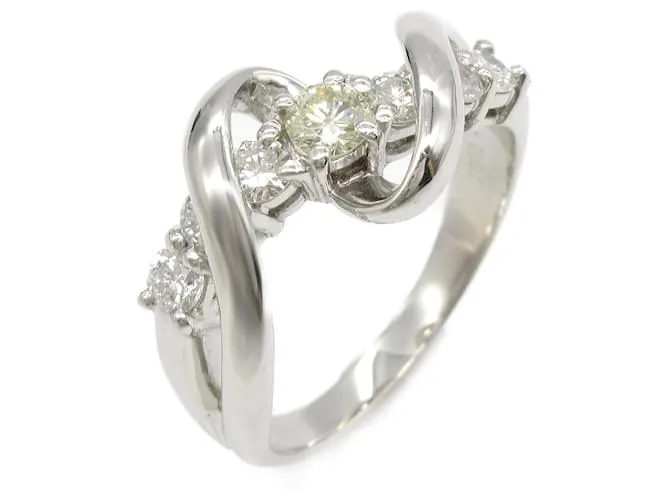 Autre Marque Anello in diamante in platino Pt900 Giallo