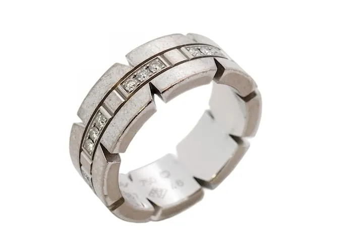Anello Cartier Tank Française in oro bianco 18K