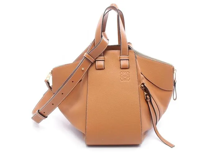 Loewe HAMMOCK SMALL Borsa in pelle Marrone