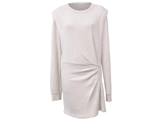 Abito Mini in Jersey Michaela Étoile Isabel Marant in Viscosa Bianca Bianco Crudo