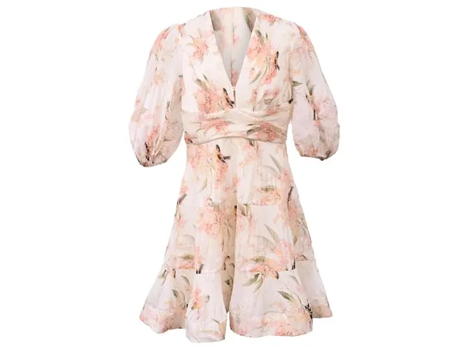 Zimmermann Abito Plissé Fit & Flare Zimmerman in poliestere con stampa floreale Multicolore