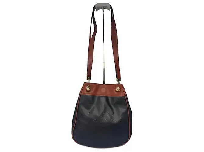 Borsa a secchiello in pelle Bottega Veneta vintage nera e marrone Nero