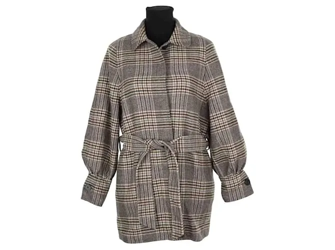 Maje Cappotto di lana marrone