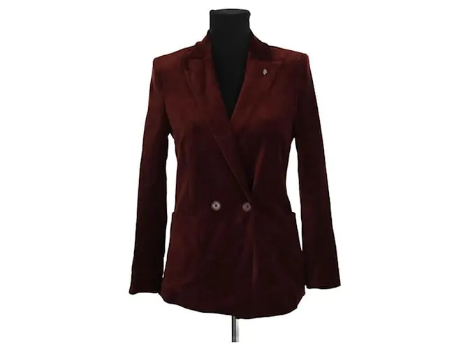 Zadig & Voltaire Blazer in Cotone Bordeaux Bordò