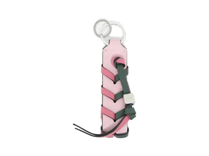Portachiavi in pelle di vitello Loewe Argento Rosa Verde
