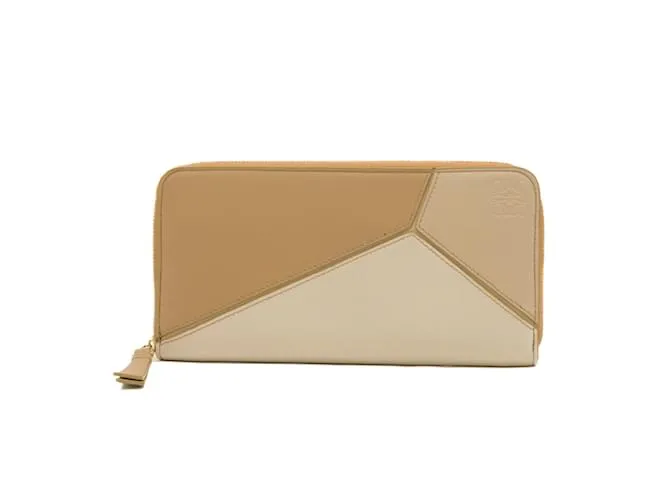 Portafoglio lungo con zip Loewe Puzzle Beige