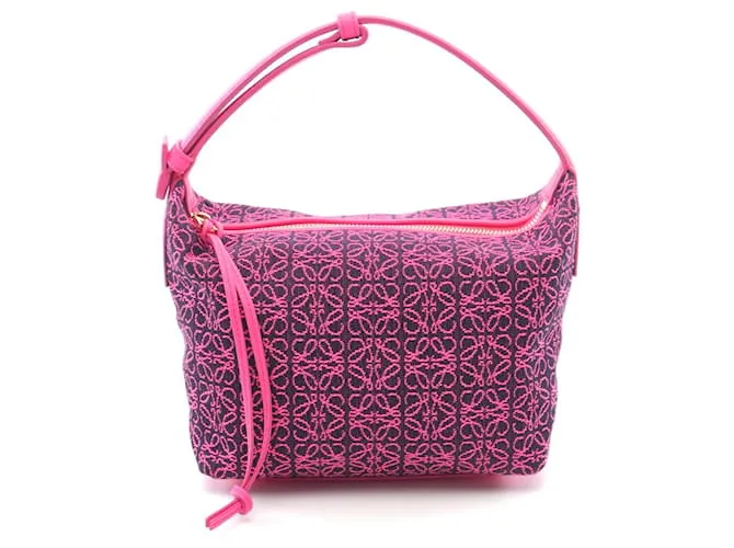 Borsa a mano piccola Anagram Loewe in tela e pelle Rosa