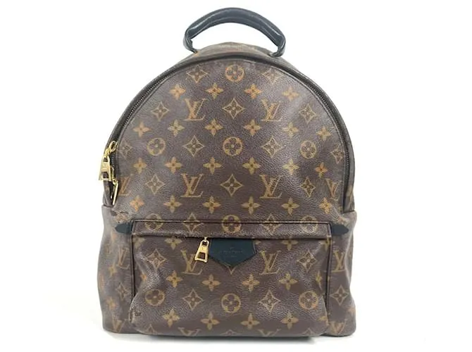 Zaino Palm Springs MM Monogram Louis Vuitton Marrone Nero