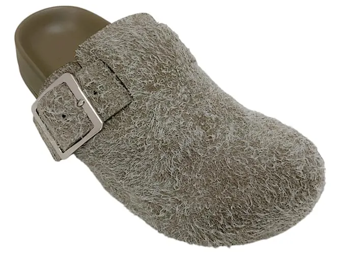 Mule con fibbia Ease khaki Loewe Marrone