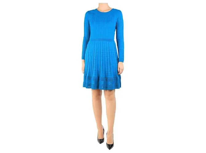 Missoni Abito in maglia plissettato blu - taglia UK 10