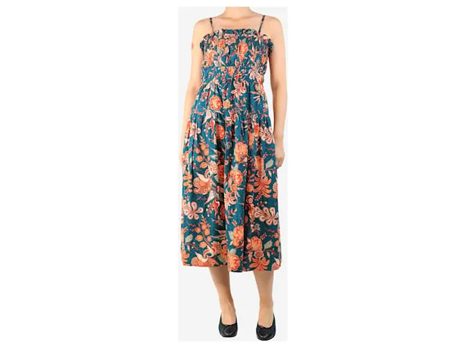 Ulla Johnson Abito midi stampato floreale multicolore - taglia UK 10