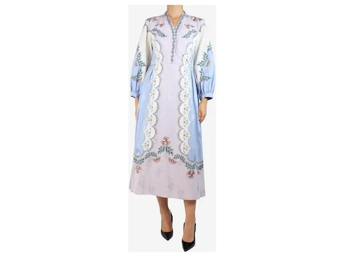 Vilshenko Abito maxi floreale multicolore - taglia UK 8