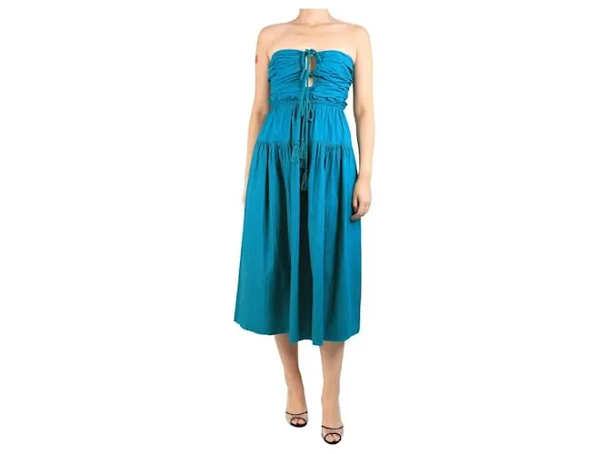 Ulla Johnson Abito midi Emmaline teal - taglia UK 8 Verde