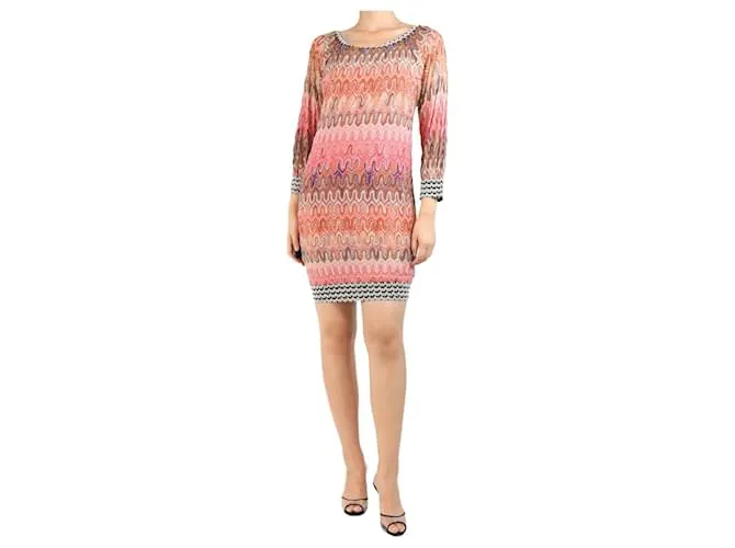 Missoni Mini abito con motivo zigzag rosa - taglia UK 10
