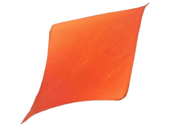 Sciarpa in seta plissettata Hermès arancione