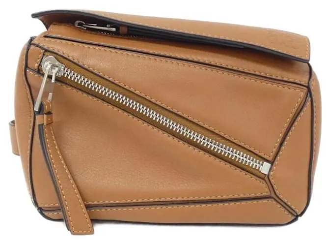 Mini borsa a spalla Puzzle Bumbag Loewe Marrone