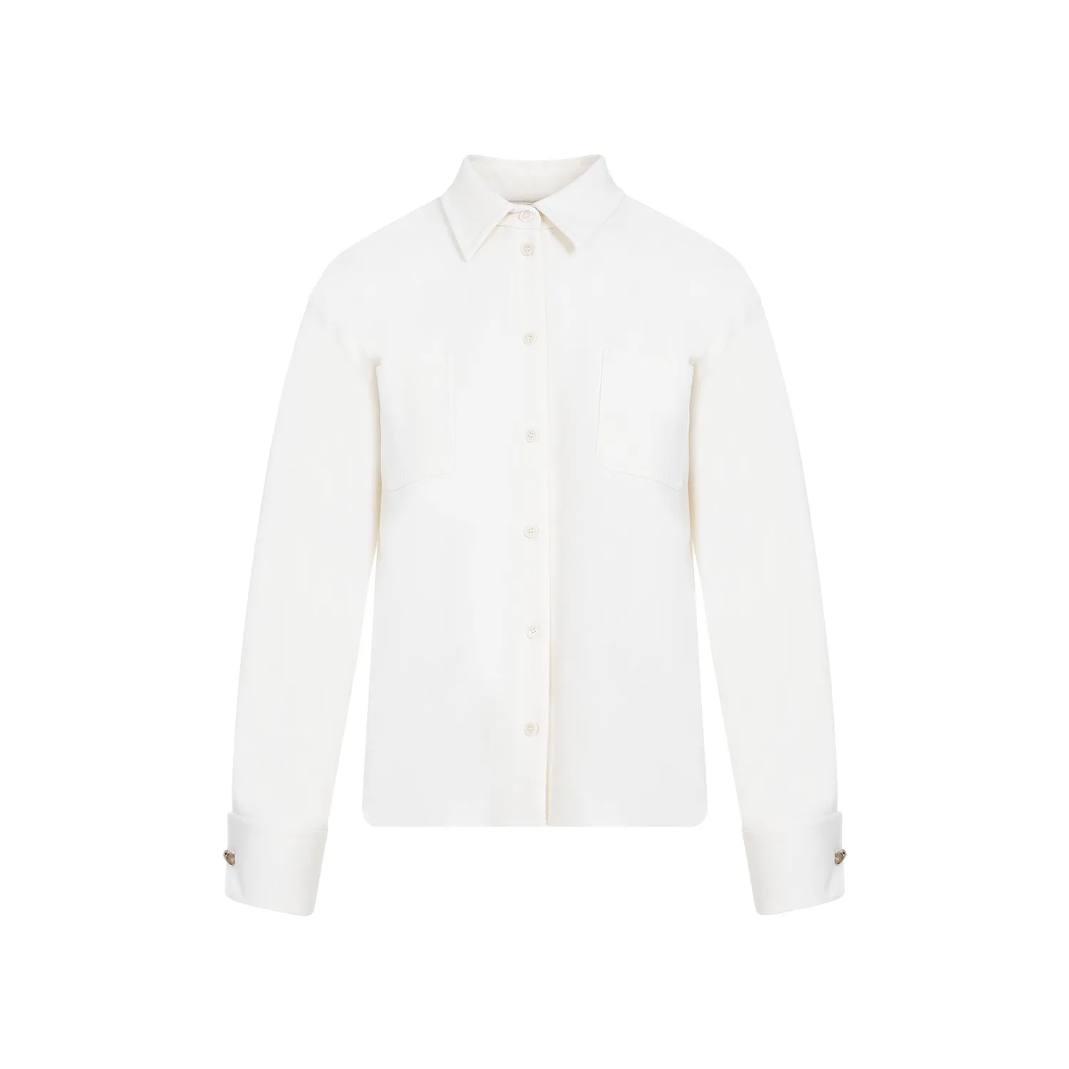White Tirolo Virgin Wool Shirt Jacket